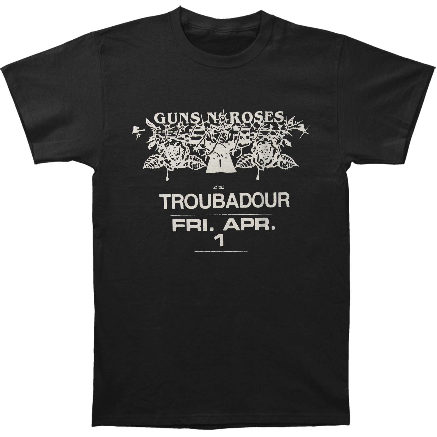 Guns N Roses Troubadour Flyer Slim Fit T-shirt Front