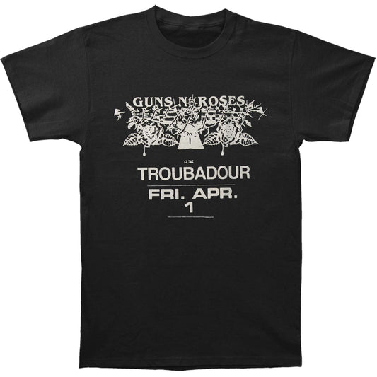 Guns N Roses Troubadour Flyer Slim Fit T-shirt Front