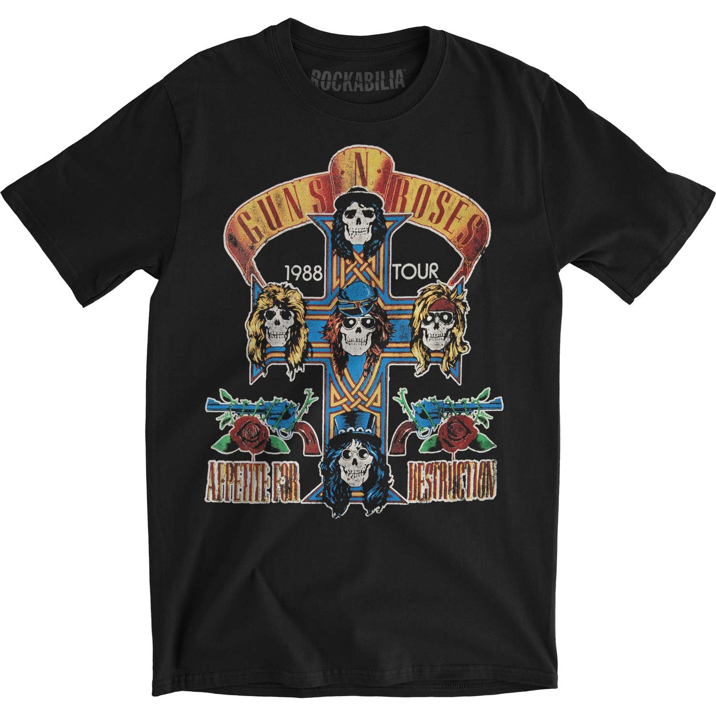 Guns N Roses NJ Summer Jam 1988 Slim Fit T-shirt Front