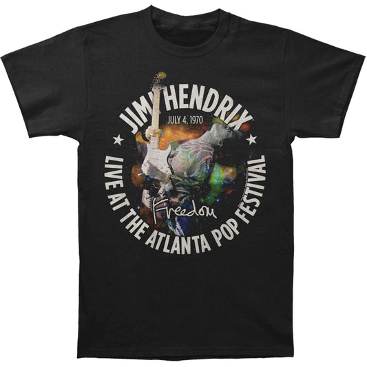 Jimi Hendrix Atlanta Pop Festival 1970 Slim Fit T-shirt Front