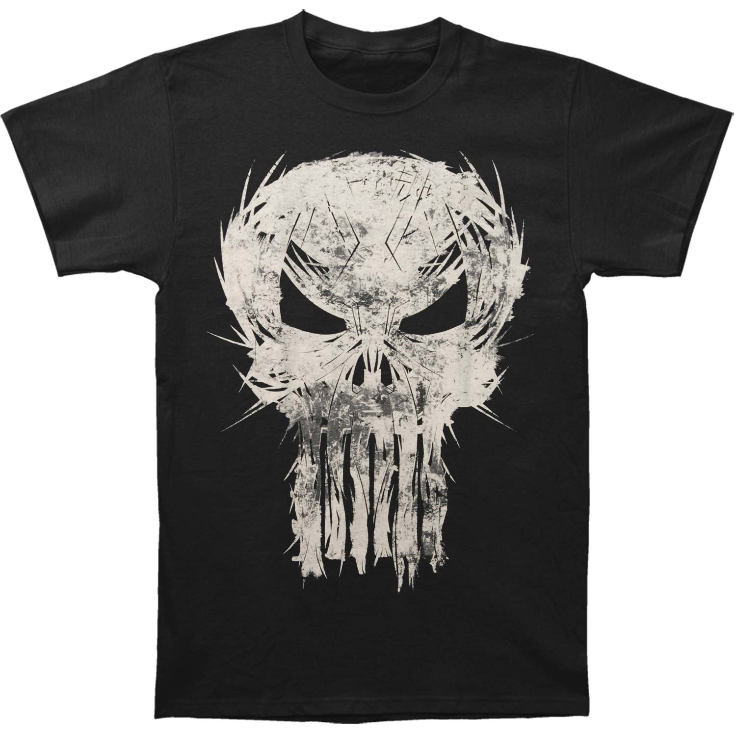 Punisher Skull Spiked T-shirt Front