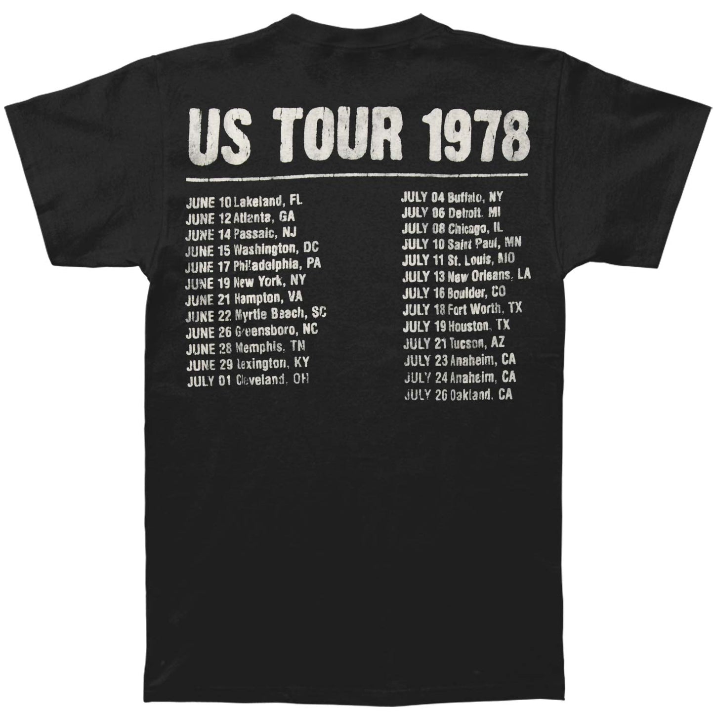 Rolling Stones US Tour 1978 (Back Print) Slim Fit T-shirt Back