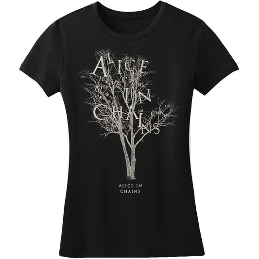 Alice In Chains Letter Tree 2015 Tour Junior Baby Doll Junior Top Front