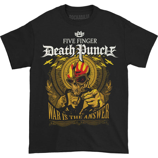 Five Finger Death Punch Gas Mask T-shirt Front
