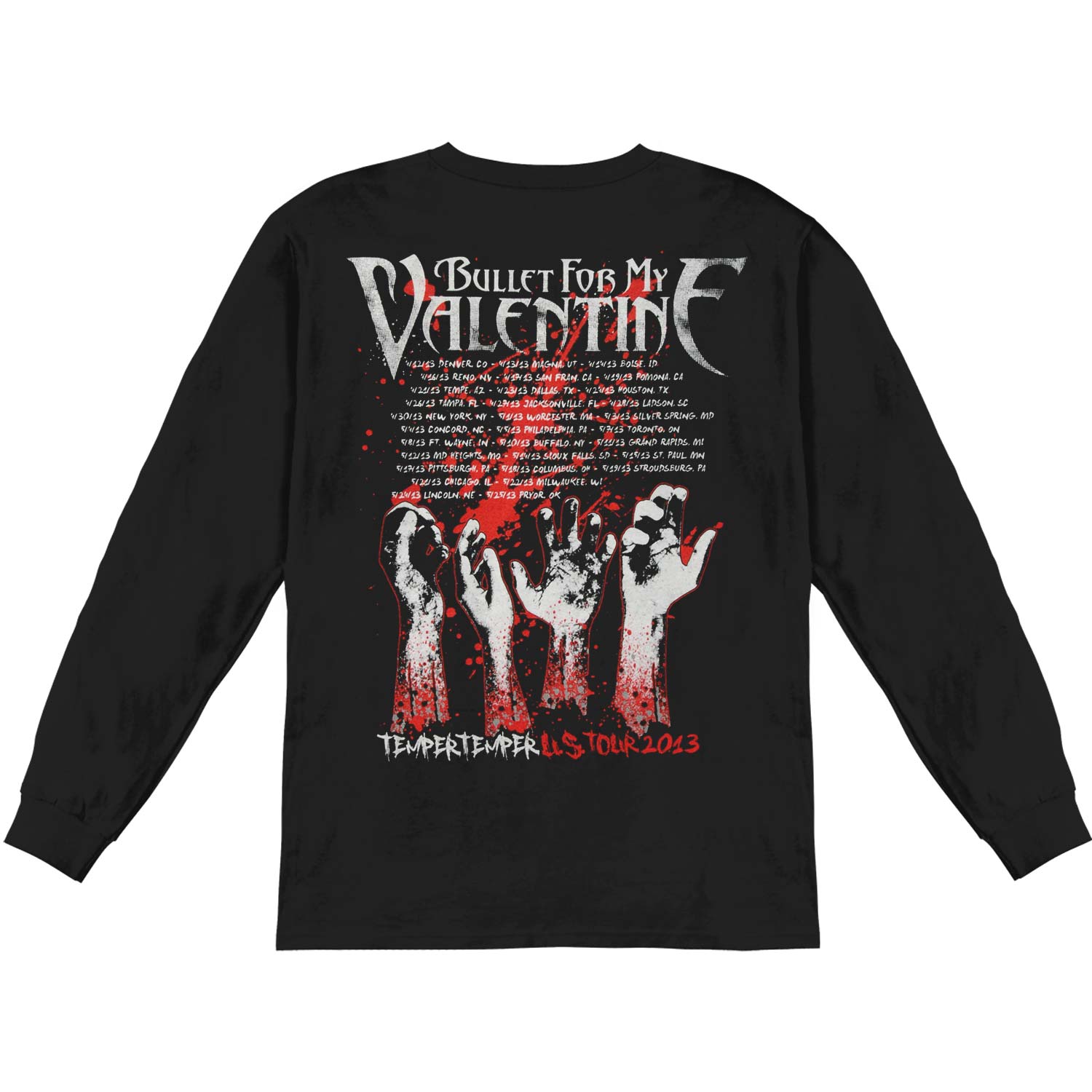 Bullet For My Valentine Bullet For My Valentine Temper Temper U.S. Tour 2013 Long Sleeve