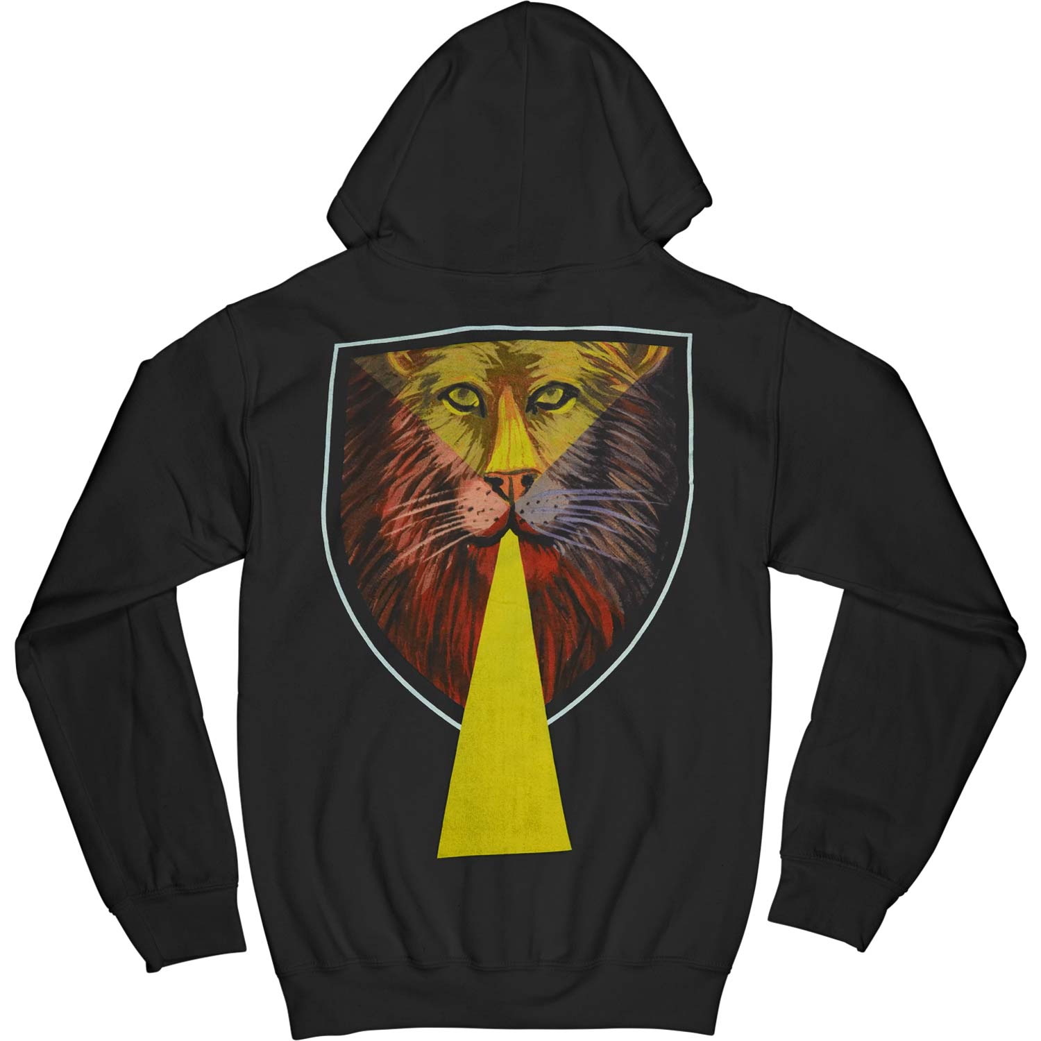 Grace Potter And The Nocturnals Shield Lion Zippered Hooded Sweatshirt Back