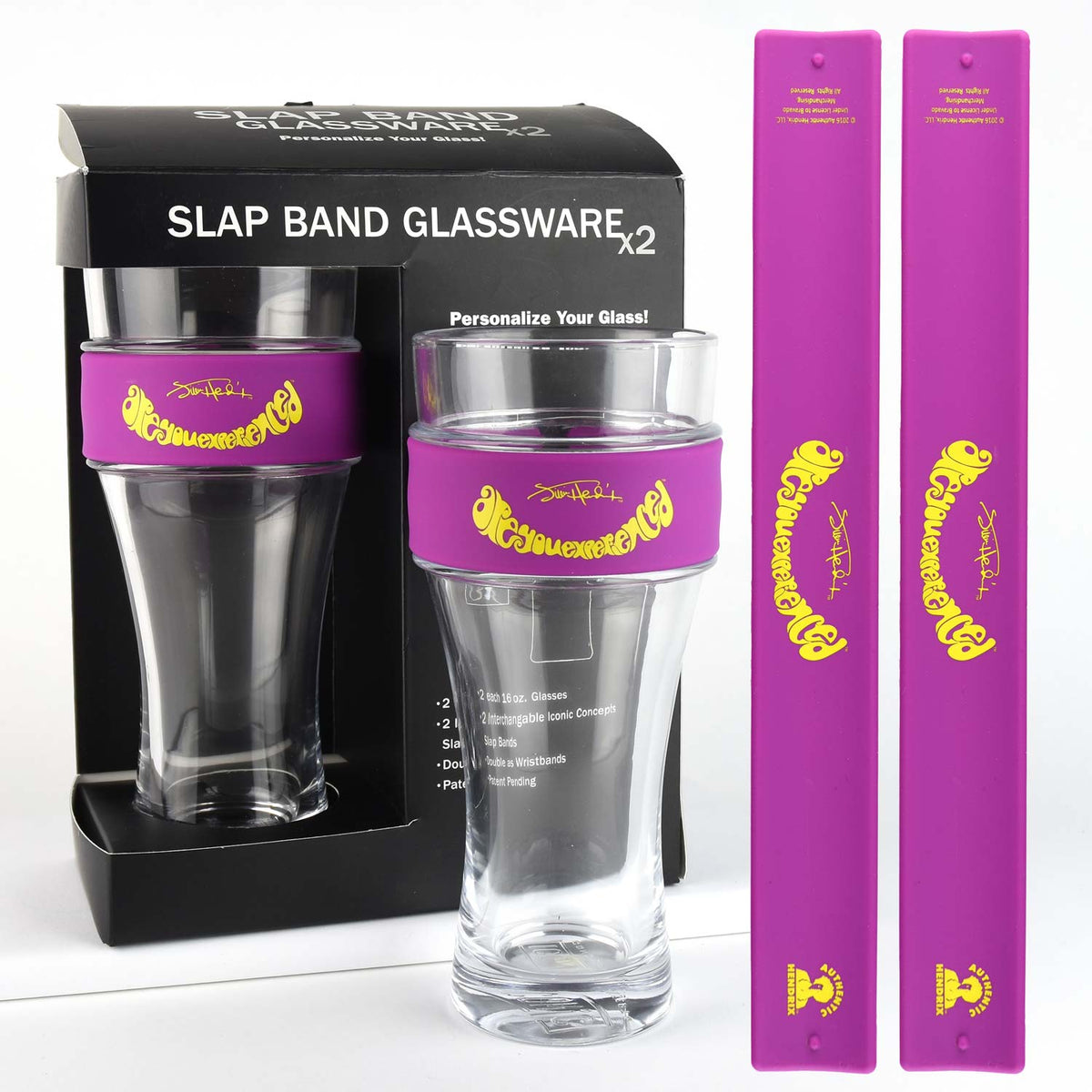 Jimi Hendrix Are You Experienced Pub Glass Set Front