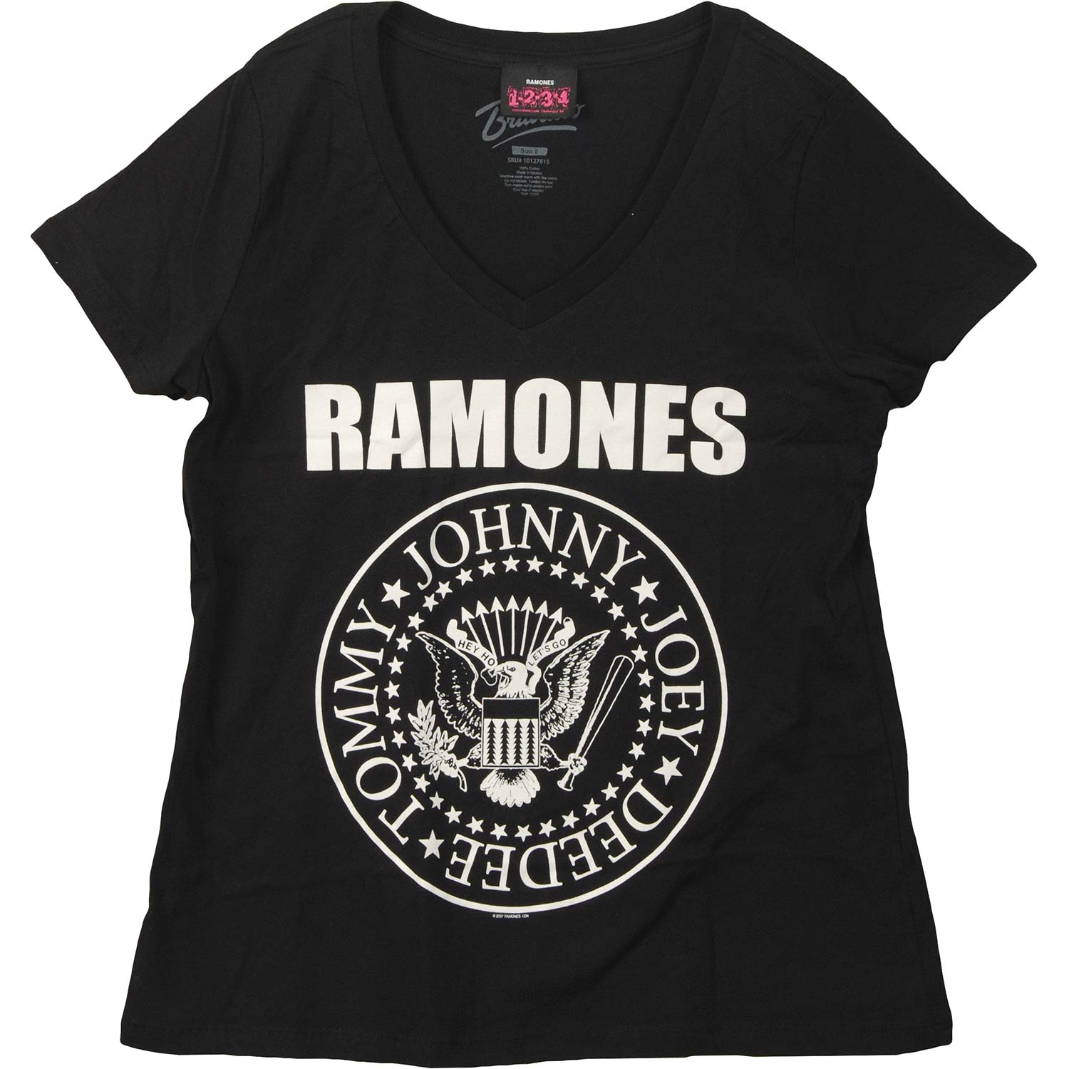Ramones Seal Jumbo Print Soft Junior Top