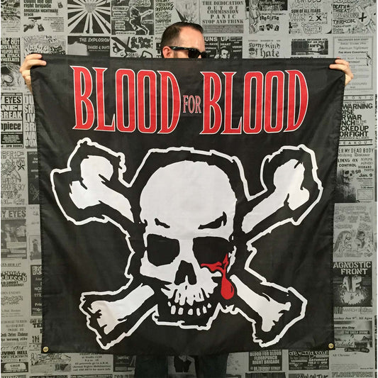 Blood For Blood Skull Poster Flag