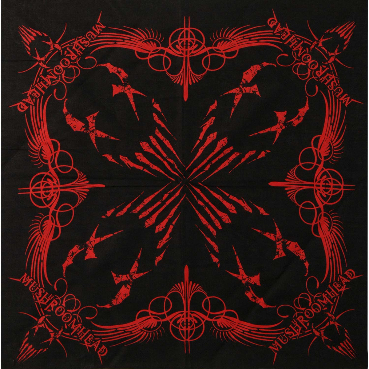 Mushroomhead Logo Red On Black Bandana Front