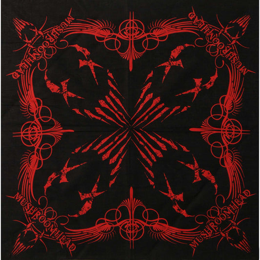 Mushroomhead Logo Red On Black Bandana Front
