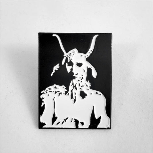 Cursed He Goat Pewter Pin Badge
