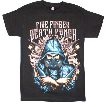 Five Finger Death Punch Ninja Gas Mask T-shirt Front