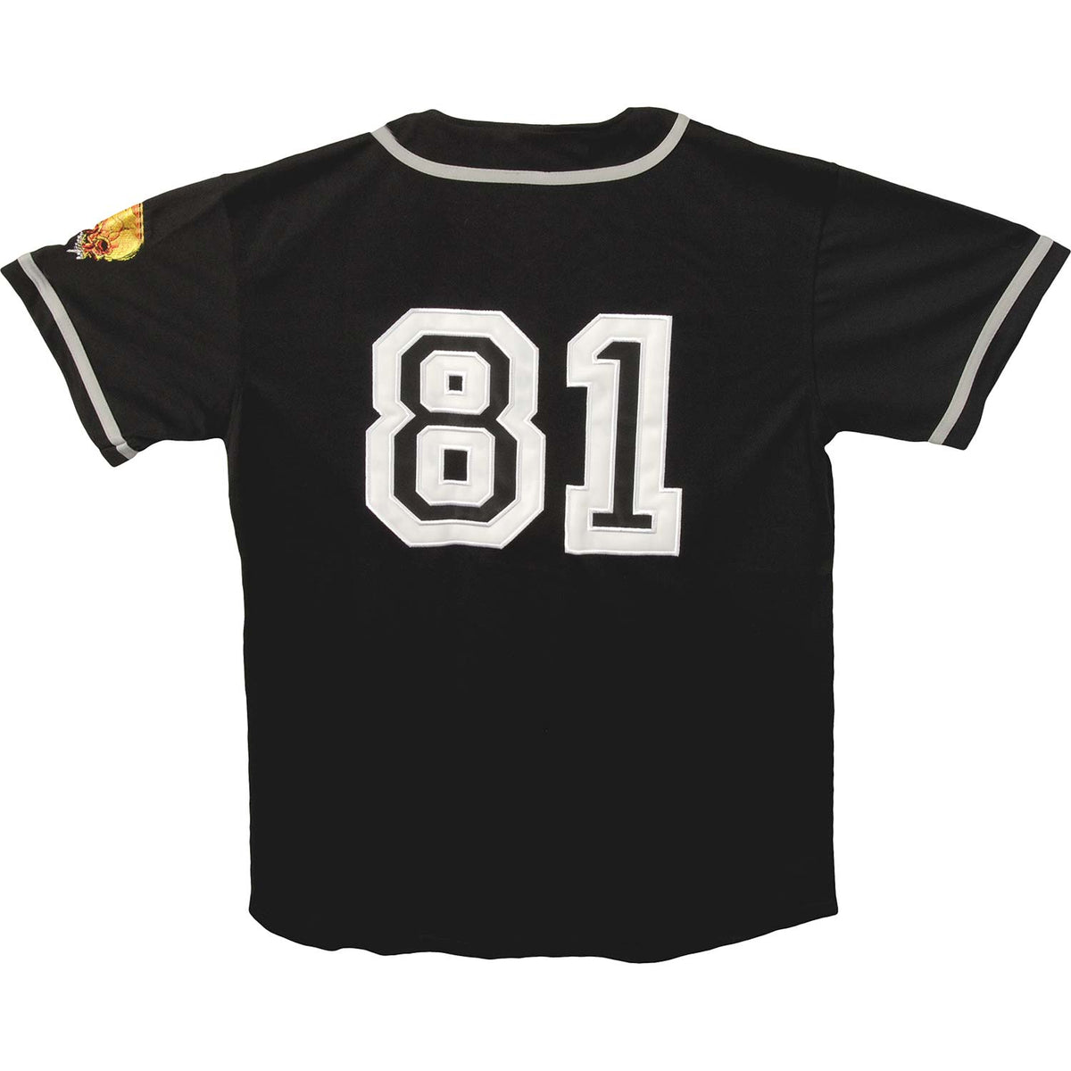 Metallica 81 Authentic Baseball  Jersey Back