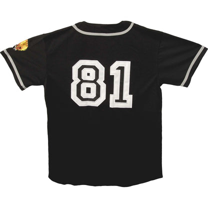 Metallica 81 Authentic Baseball  Jersey Back