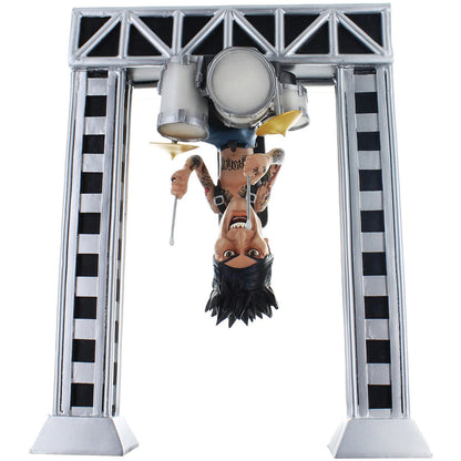 Motley Crue Locoape Tommy Lee with Upside Down Drum Rig Resin Bobble Head Statue Head Knocker Front