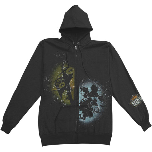 Outkast Mint Zippered Hooded Sweatshirt Front