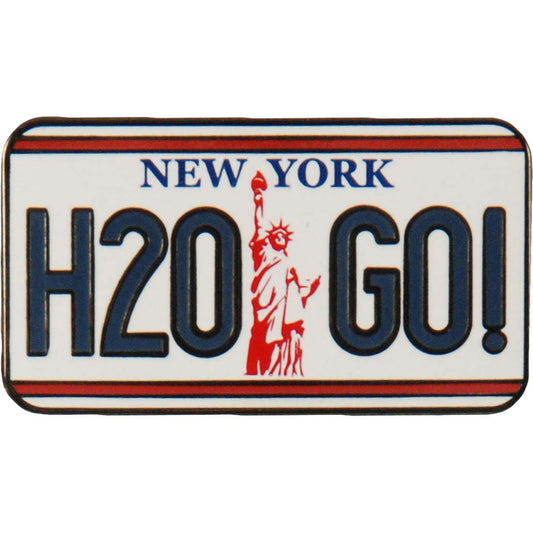 H20 License Plate Pewter Pin Badge