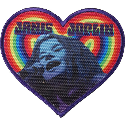 Janis Joplin Heart Embroidered Patch Front