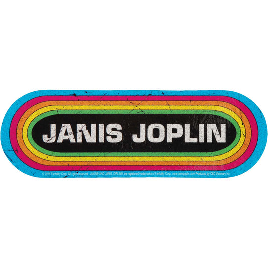 Janis Joplin KMET Distressed Sticker Front