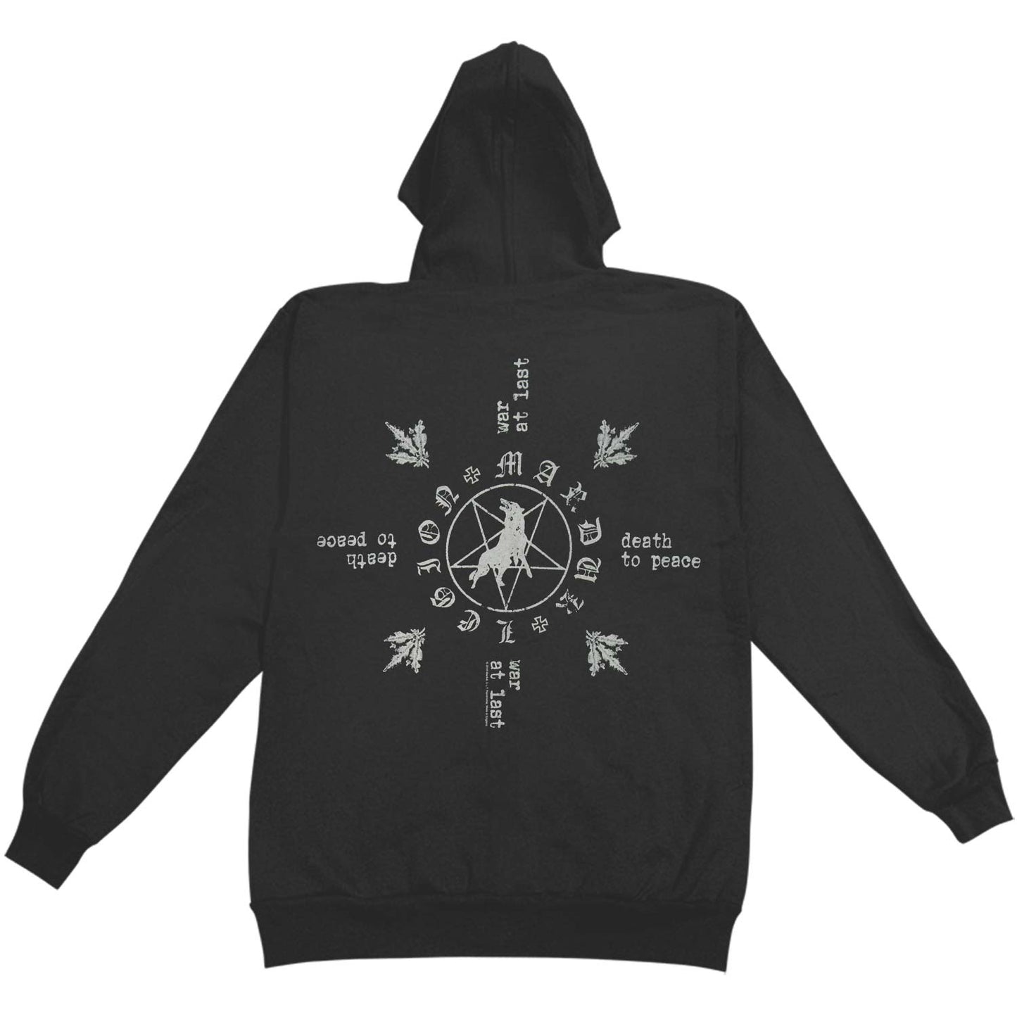 Marduk Frontschwein Shield Zippered Hooded Sweatshirt Back