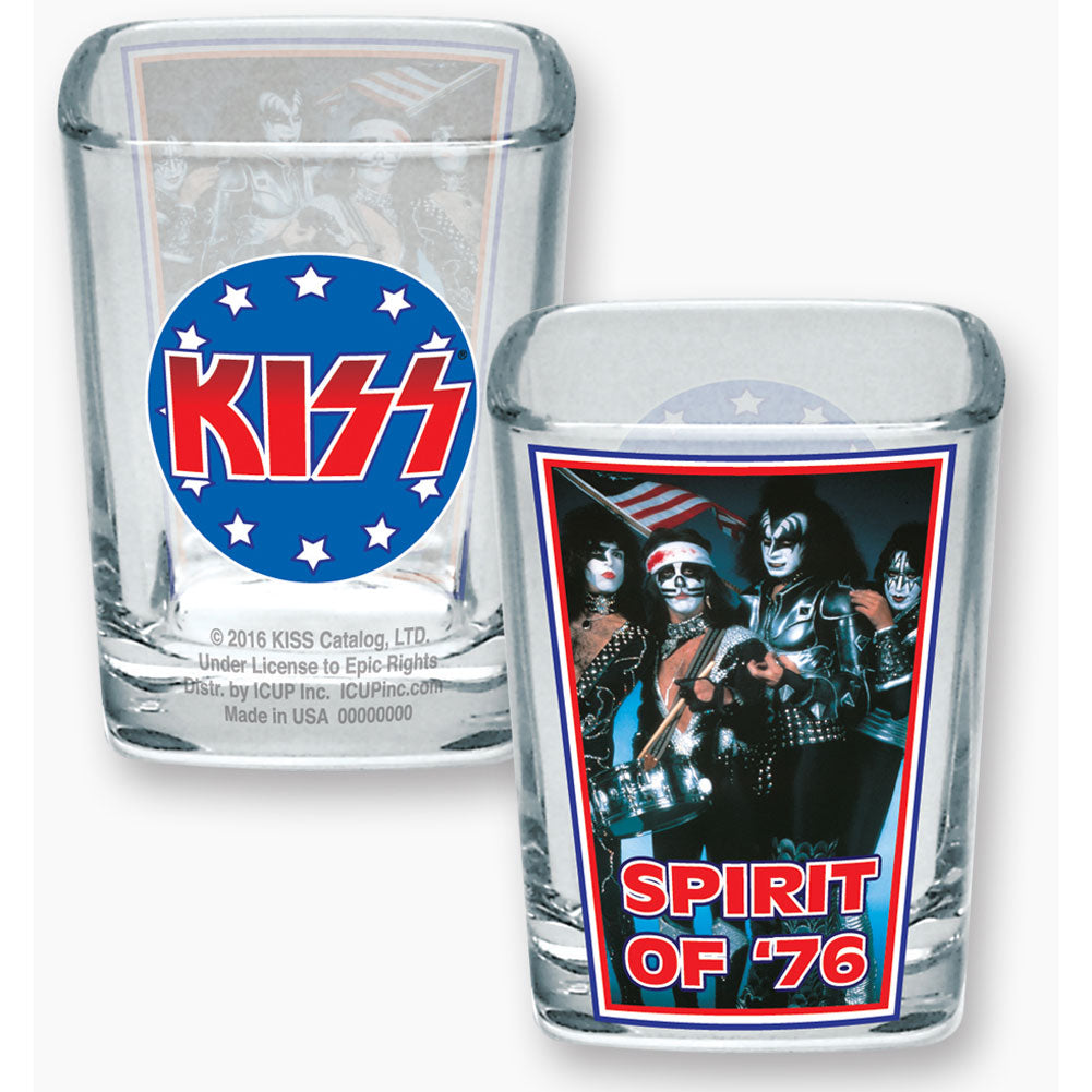 KISS Spirit Of '76 Shot Glass Front