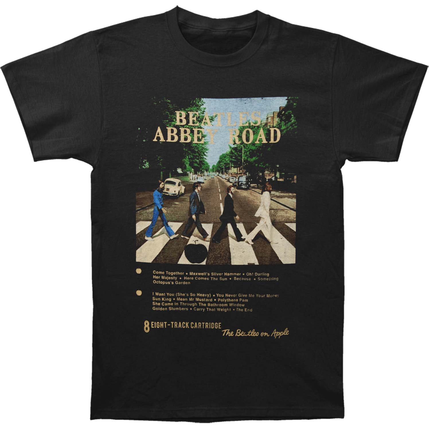 Beatles Abbey Road 8 Track Slim Fit T-shirt Front