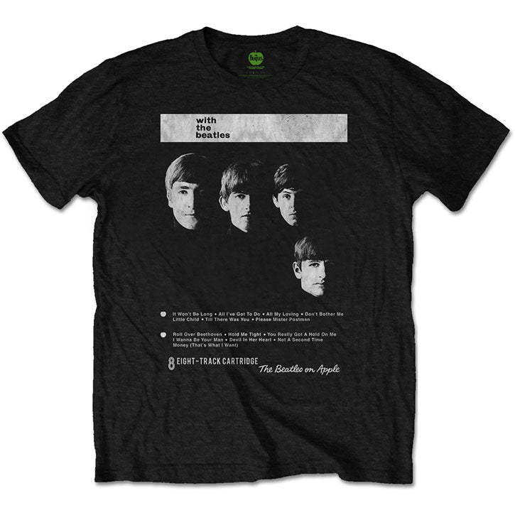With The Beatles 8 track Slim Fit T-shirt Front