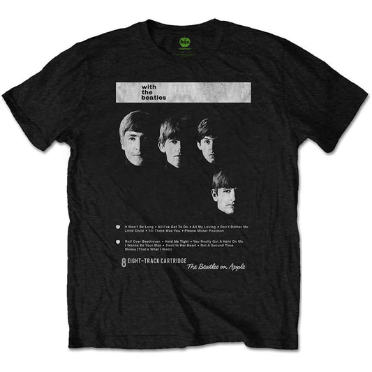 With The Beatles 8 track Slim Fit T-shirt Front