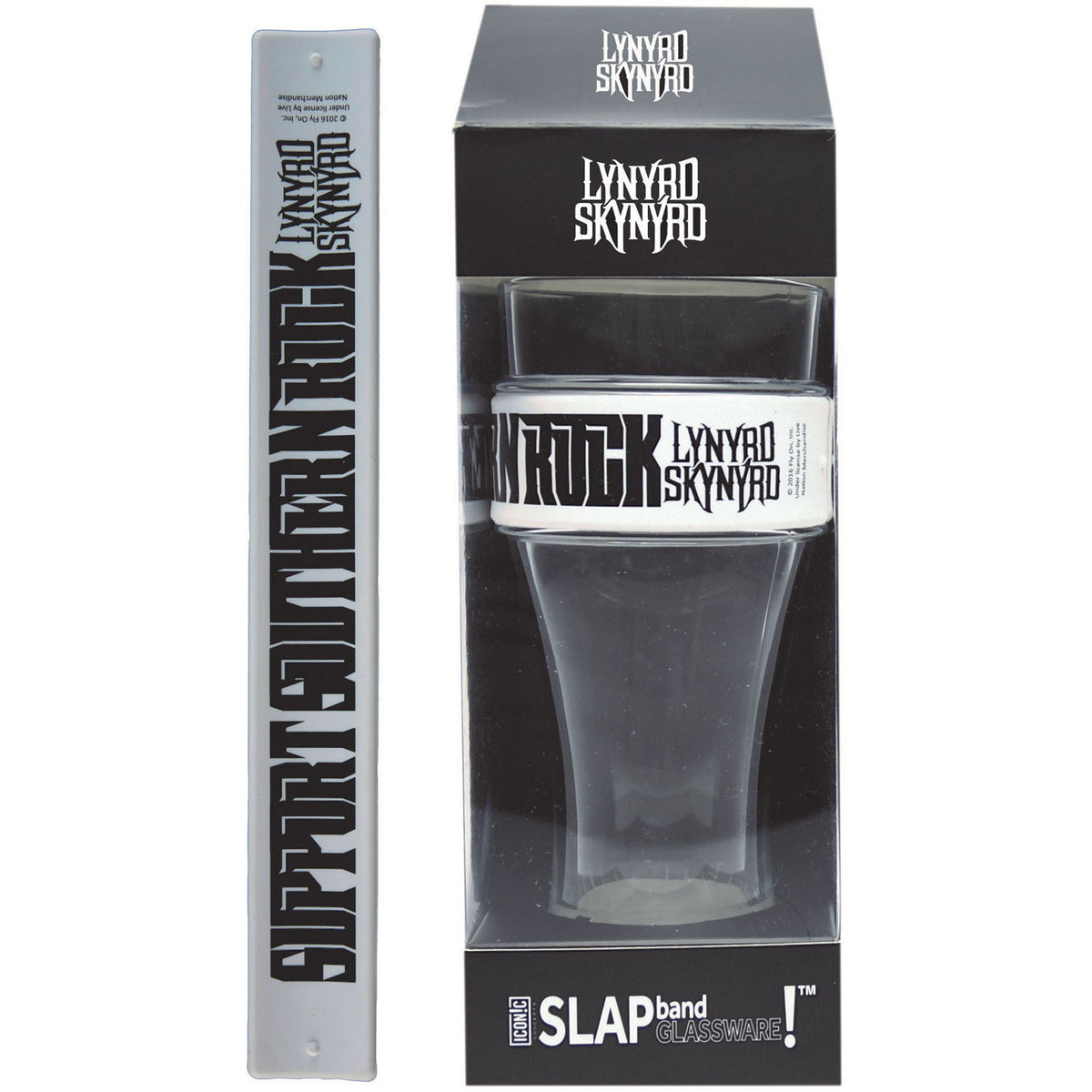 Lynyrd Skynyrd Support Pint Glass Front