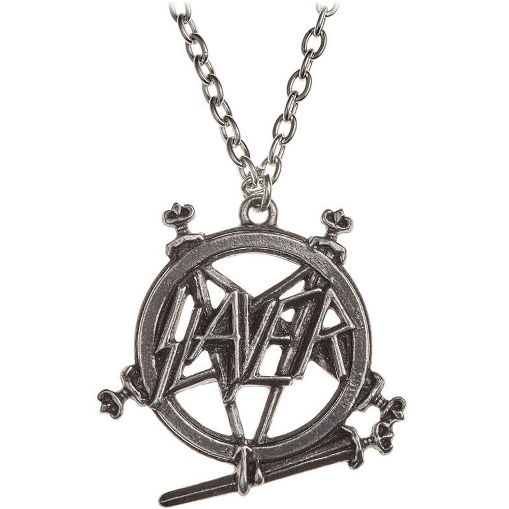 Slayer Pentagram Logo Pendant Necklace Front