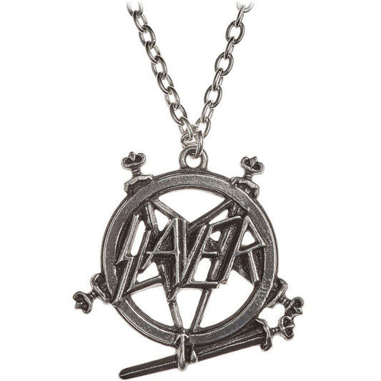 Slayer Pentagram Logo Pendant Necklace Front