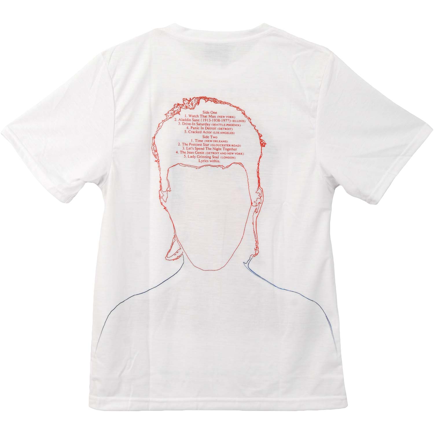 David Bowie Bowie - Aladdinsane Sublimation T-shirt Back