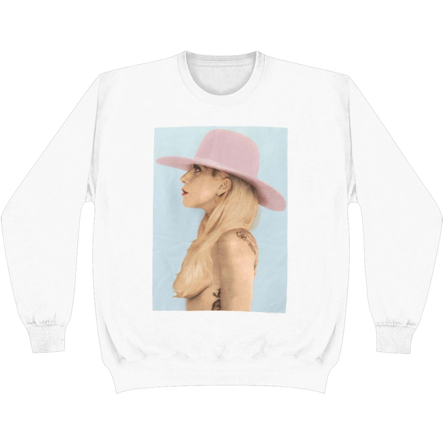 Lady Gaga Joanne White Photo Crewneck Sweatshirt Front