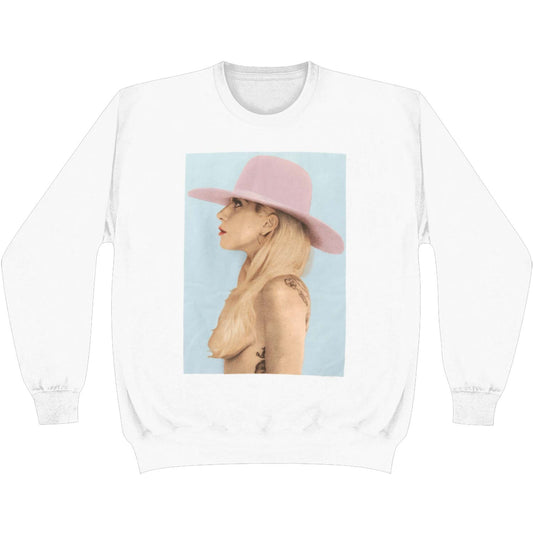 Lady Gaga Joanne White Photo Crewneck Sweatshirt Front