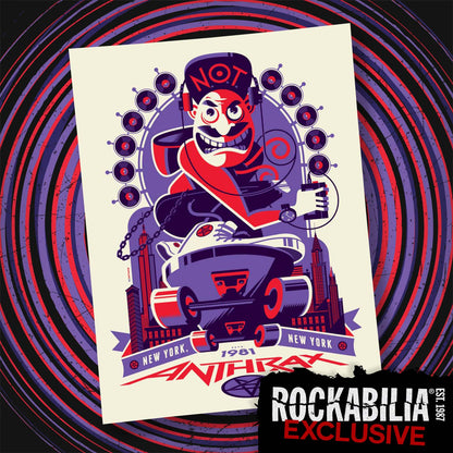Anthrax New York, New York by Tom Whalen Limited Screenprint Back