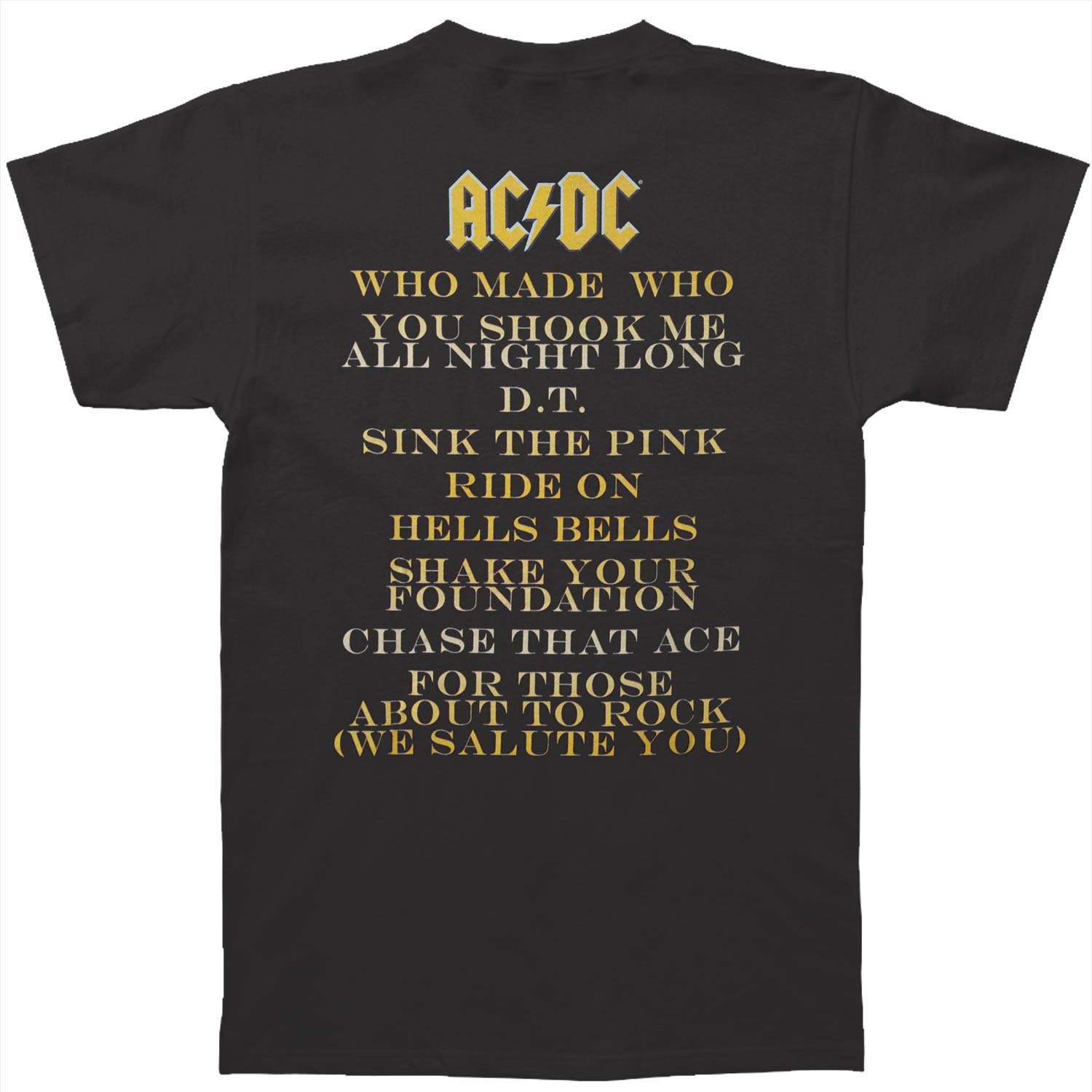 AC/DC Who Made Who Slim Fit T-shirt Back
