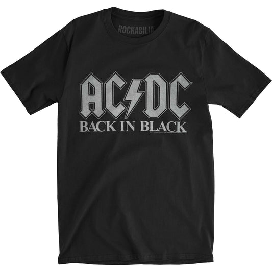 AC/DC Black Slim Fit T-shirt Front