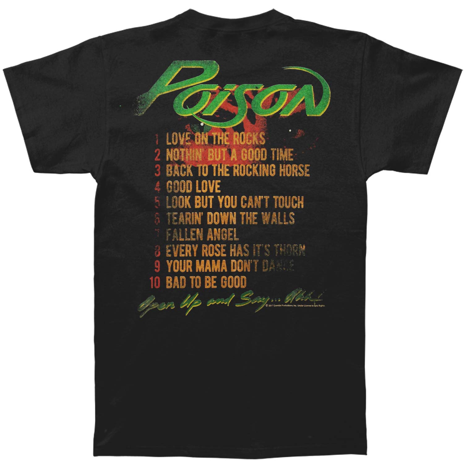 Poison Open Up Slim Fit T-shirt Back