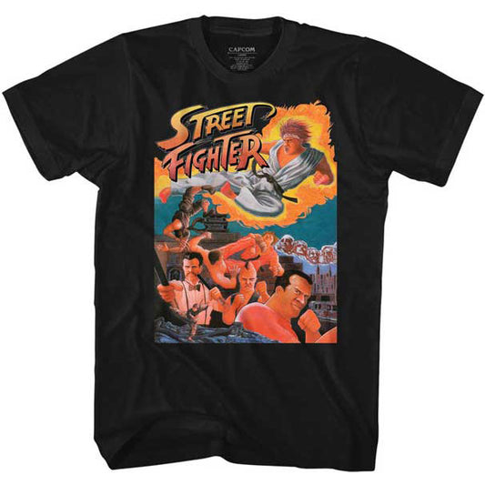 Street Fighter Collage Slim Fit T-shirt Front