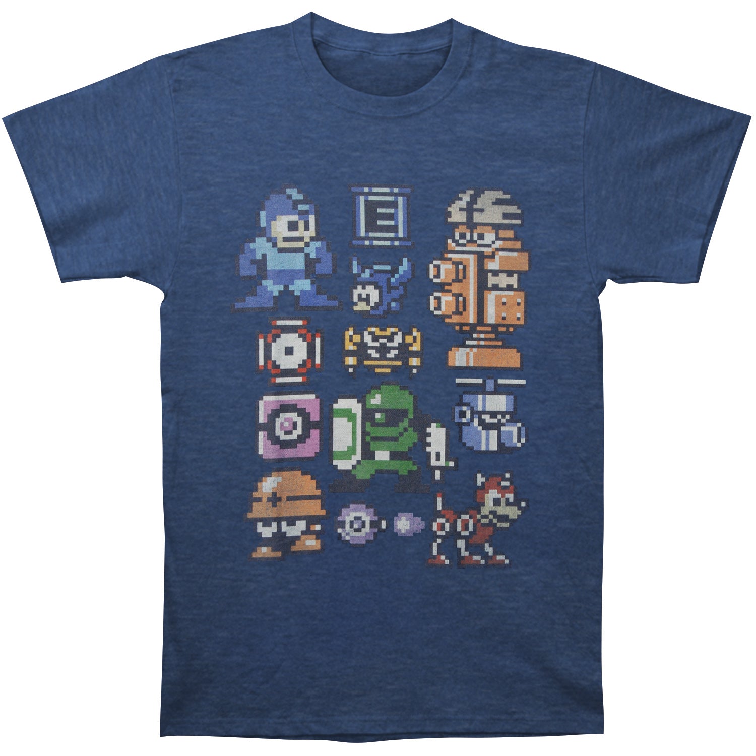 Mega Man Characters Slim Fit T-shirt Front