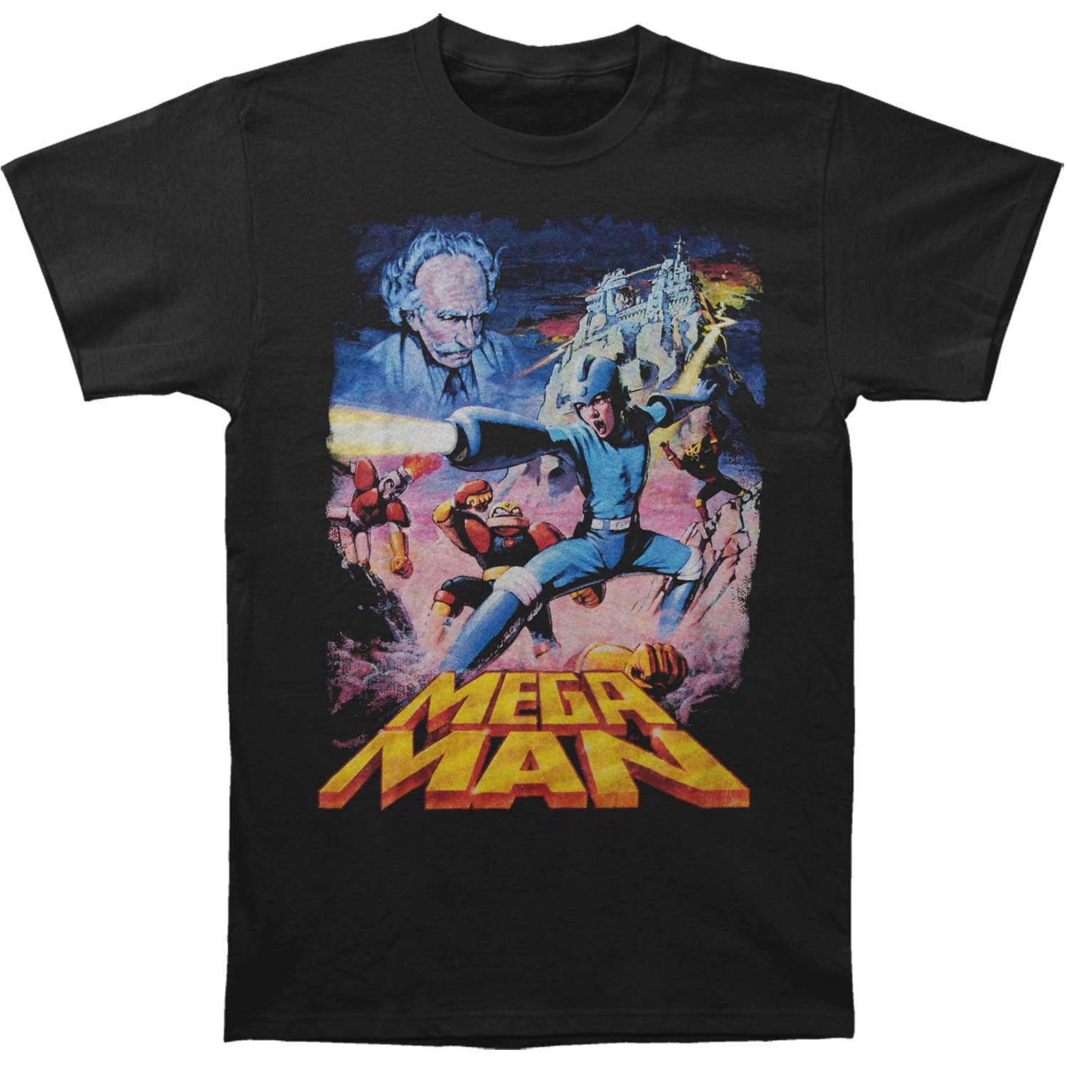 Mega Man Collage Slim Fit T-shirt Front