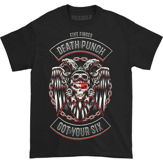 Five Finger Death Punch BTD Biker Badge T-shirt Front
