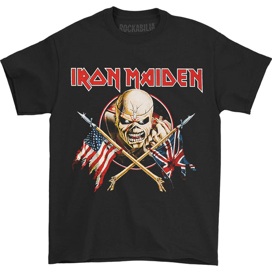 Iron Maiden Crossed Flags T-shirt Front