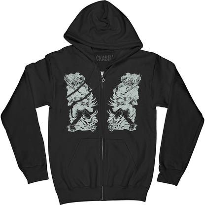 Red Chord Warrior Zippered Hooded Sweatshirt