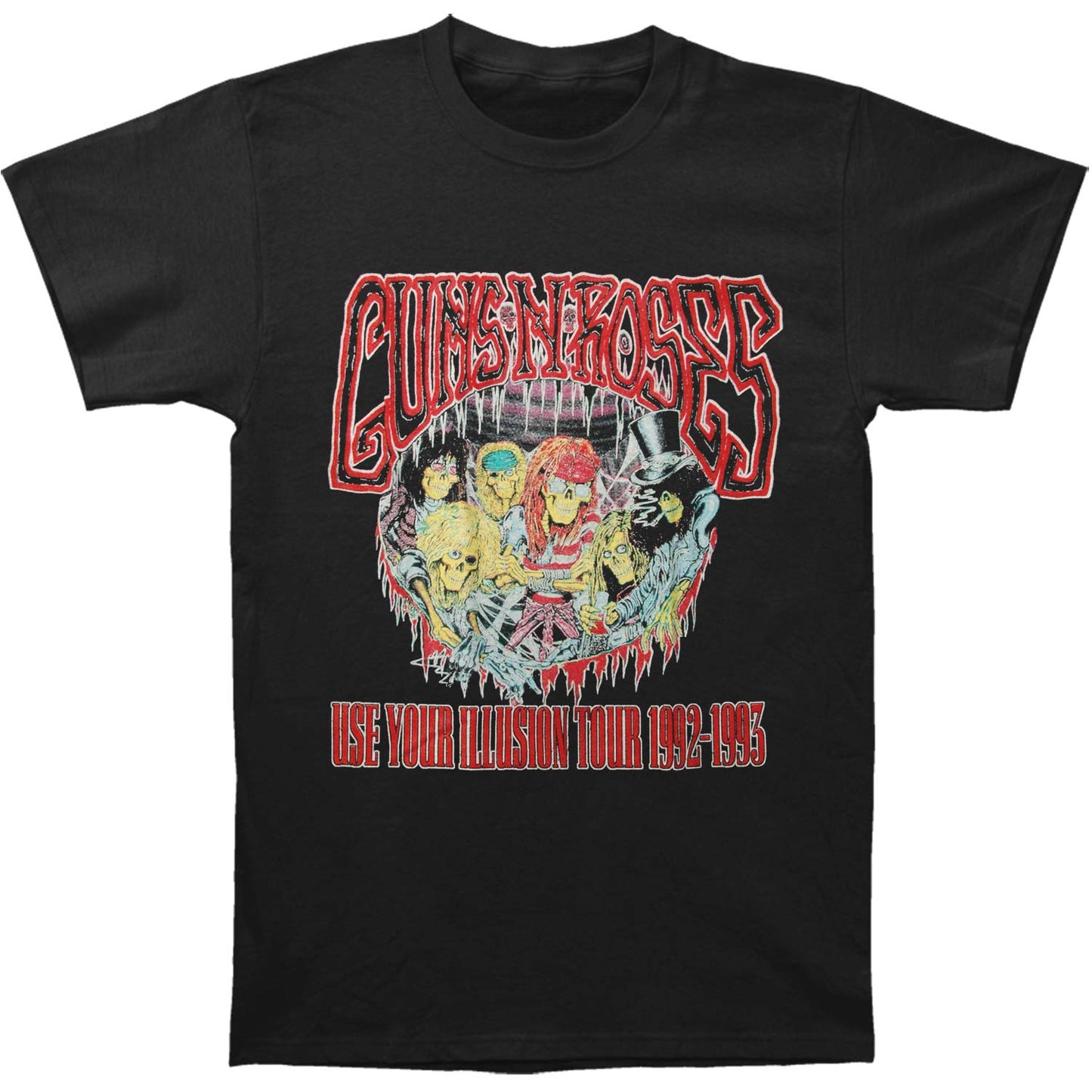 Guns N Roses Illusion Monsters Slim Fit T-shirt Front