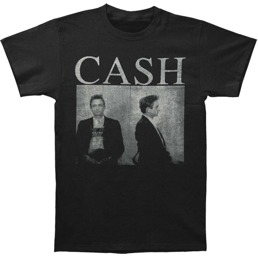 Johnny Cash Mug Shot Slim Fit T-shirt Front