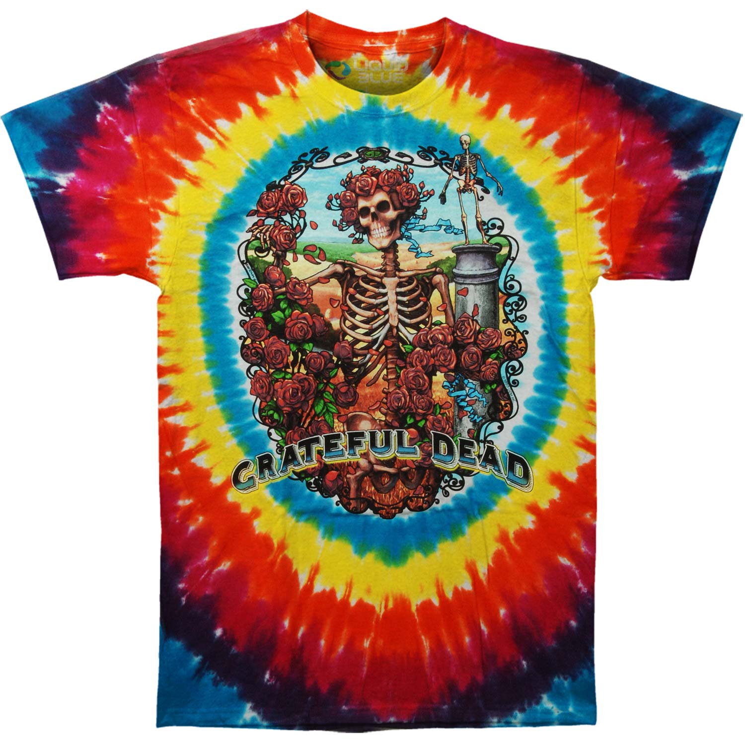Grateful Dead Rainbow Bertha Tie Dye T-shirt Front