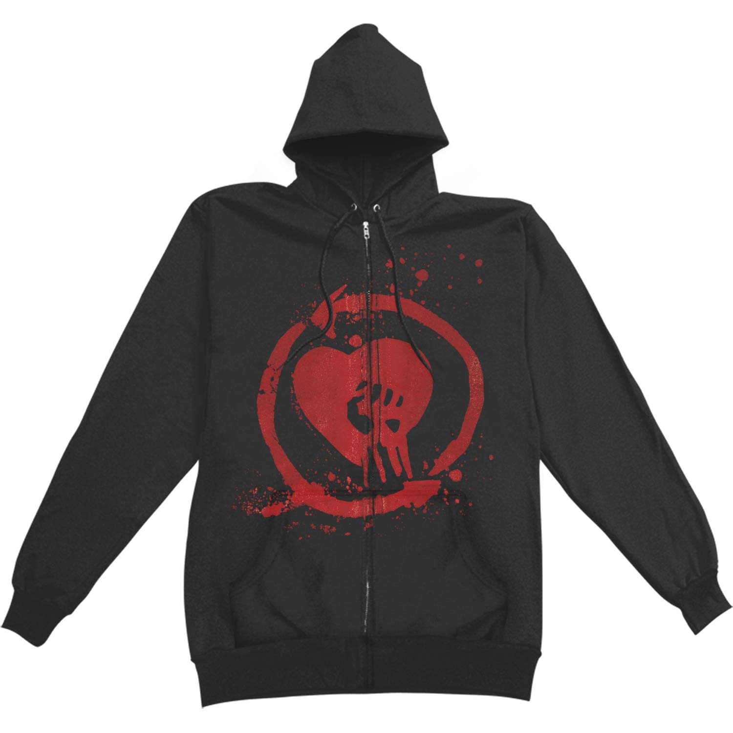 Rise Against Flag Zippered Hooded Sweatshirt Front