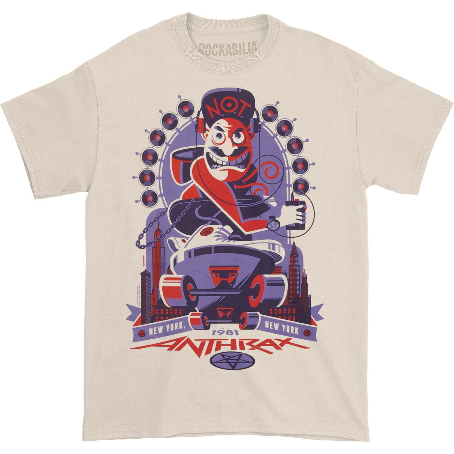 Anthrax New York, New York by Tom Whalen T-shirt Front
